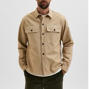 Selected Homme Loose Manni Overshirt Cream NEW